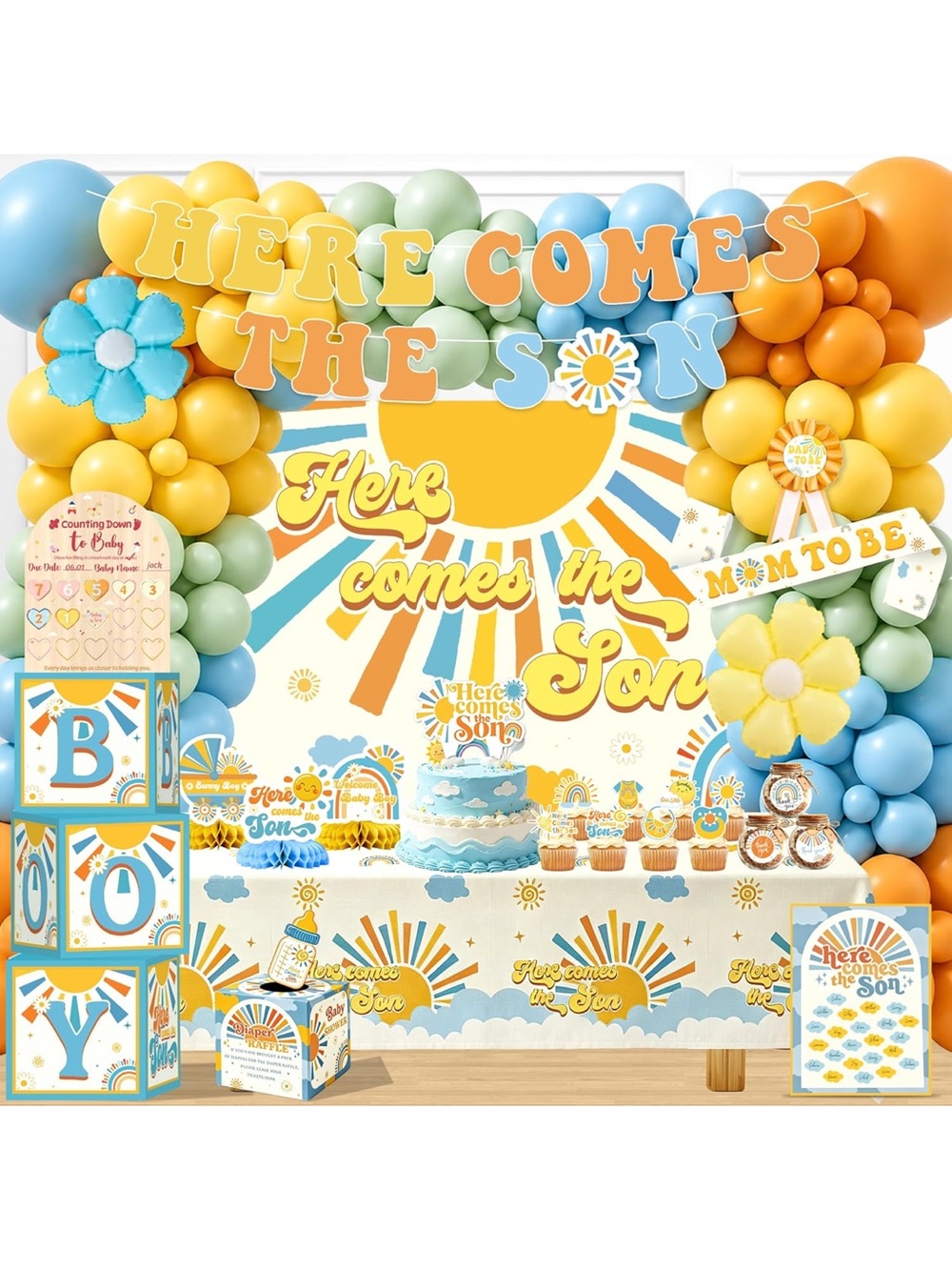 Here Comes The Son Decor and Balloon Kit